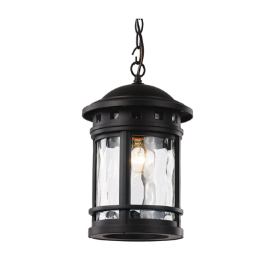 Trans Globe Lighting 40375 BK Boardwalk 15" Outdoor Black Nautical Hanging Lantern